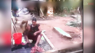 Indian MILF sits outdoors and washes erogenous zones flashing boobs | XXX Video on AllSex.XXX