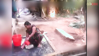 Indian MILF sits outdoors and washes erogenous zones flashing boobs | XXX Video on AllSex.XXX