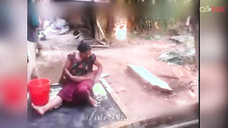 Indian MILF sits outdoors and washes erogenous zones flashing boobs | XXX Video on AllSex.XXX