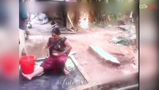 Indian MILF sits outdoors and washes erogenous zones flashing boobs | XXX Video on AllSex.XXX