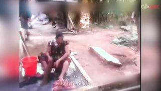 Indian MILF sits outdoors and washes erogenous zones flashing boobs | XXX Video on AllSex.XXX