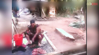 Indian MILF sits outdoors and washes erogenous zones flashing boobs | XXX Video on AllSex.XXX