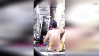 Sexy Indian MILF washes skinny body but horny stepbrother spies on her | XXX Video on AllSex.XXX