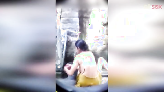 Sexy Indian MILF washes skinny body but horny stepbrother spies on her | XXX Video on AllSex.XXX