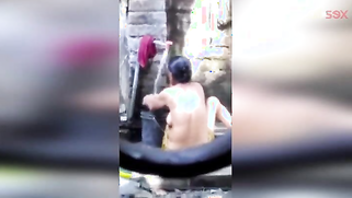 Sexy Indian MILF washes skinny body but horny stepbrother spies on her | XXX Video on AllSex.XXX