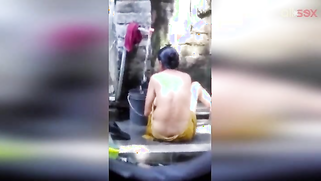 Sexy Indian MILF washes skinny body but horny stepbrother spies on her | XXX Video on AllSex.XXX