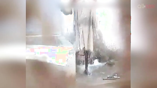 Desi woman flashes big natural breasts while washing the body outside | XXX Video on AllSex.XXX