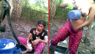 Some XXX adventures of Desi MILF who films herself washing outdoors | XXX Video on AllSex.XXX