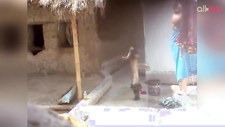 Desi slut washes clothes and flashes big boobs in outdoor XXX video | XXX Video on AllSex.XXX