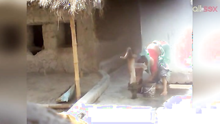 Desi slut washes clothes and flashes big boobs in outdoor XXX video | XXX Video on AllSex.XXX