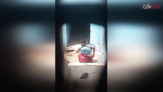 Guy watches Desi MILF performing sex show washing herself outdoors | XXX Video on AllSex.XXX