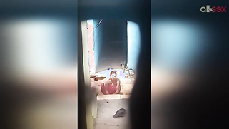 Guy watches Desi MILF performing sex show washing herself outdoors | XXX Video on AllSex.XXX