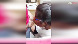 Desi wealthy store owner sucks salesman's dick for cash XXX dirty money