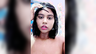 Big Tits Bangladeshi girl striptease show on selfie XXX cam in bathroom | XXX Video on AllSex.XXX