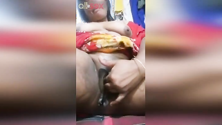 Amateur Indian model masturbates jussy pussy and shoves fingers inside