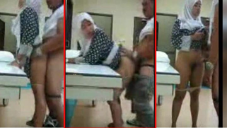 Desi slut wife in hijab fucks with the boss on the table in the office | XXX Video on AllSex.XXX