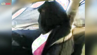 Indian MILF in red bra with hijab exposes natural boobies in the car | XXX Video on AllSex.XXX