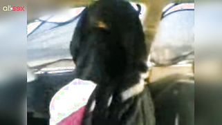 Indian MILF in red bra with hijab exposes natural boobies in the car | XXX Video on AllSex.XXX