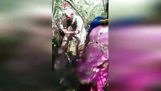 XXX-shaped body of slutty Indian caught being drilled in the field