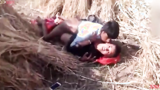 Indian charmer fools around with boyfriend in the field being caught | XXX Video on AllSex.XXX