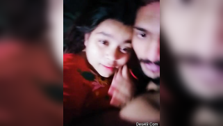 Desi girl in red sari kisses bearded man who films their lips merging | XXX Video on AllSex.XXX