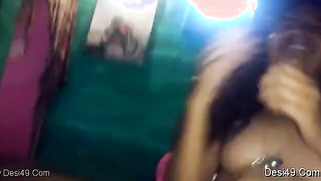 Indian girl looks hot so cameraman wants to kiss perky dark nipples