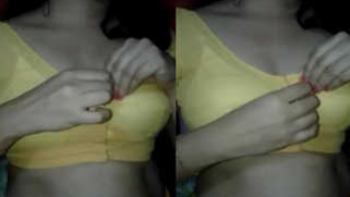 Sexy Indian girl slowly opens yellow top and exposes the white bra | XXX Video on AllSex.XXX
