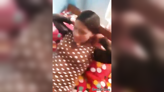 Desi student pulls polka-dot dress up to demonstrate her small tits | XXX Video on AllSex.XXX