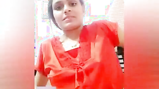 Young woman smiles on camera and changes clothes in sex video show | XXX Video on AllSex.XXX