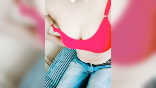 Showing gorgeous breasts chick takes clothing items off one by one | XXX Video on AllSex.XXX