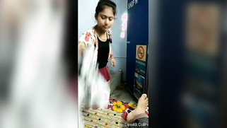 Indian teen shows skinny legs wearing panties while putting shorts on | XXX Video on AllSex.XXX