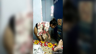 Indian teen shows skinny legs wearing panties while putting shorts on | XXX Video on AllSex.XXX