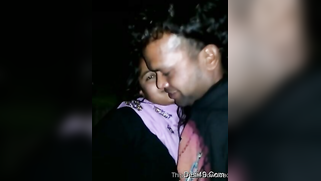Indian has sexy full lips so young man wants to kiss them outdoors