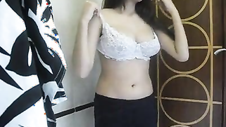 Desi girl feels a little bit shy posing on camera but still gets naked | XXX Video on AllSex.XXX