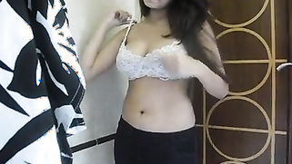 Desi girl feels a little bit shy posing on camera but still gets naked | XXX Video on AllSex.XXX