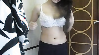 Desi girl feels a little bit shy posing on camera but still gets naked | XXX Video on AllSex.XXX