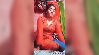 XXX feels obliged to take red top off and stay in front of camera nude