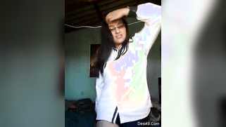 Girl with glasses from India is sex performer who takes boobies out | XXX Video on AllSex.XXX