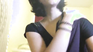 Skinny Indian babe opens top and pinches nipples on small boobs on cam | XXX Video on AllSex.XXX