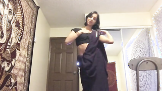 Skinny Indian babe opens top and pinches nipples on small boobs on cam | XXX Video on AllSex.XXX