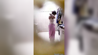 Tenant spies on pig-tailed Desi roommate filming amateur porn video