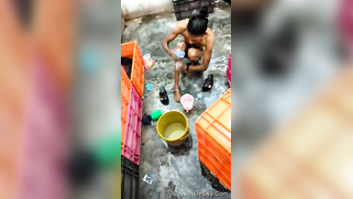 Aspiring pornographer films the skinny Desi neighbor washing body | XXX Video on AllSex.XXX