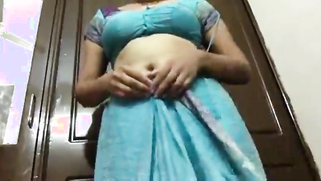 Desi housewife takes off blue dress to brag about her porn treasures | XXX Video on AllSex.XXX