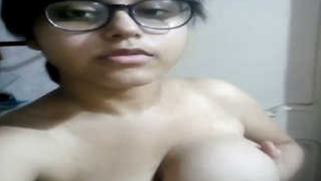 First porn experience of the big-tittied Desi woman with glasses | XXX Video on AllSex.XXX
