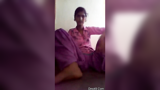 Pretty Desi girl in purple outfit plays with pussy fantasizing about porn | XXX Video on AllSex.XXX