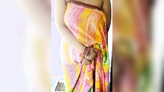 Woman in a colored dress teases Desi guys revealing big breast | XXX Video on AllSex.XXX