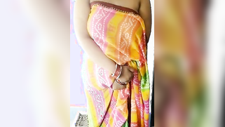Woman in a colored dress teases Desi guys revealing big breast | XXX Video on AllSex.XXX