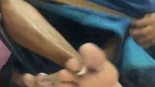 Amateur porn video where Desi MILF lifts blue dress to play with pussy | XXX Video on AllSex.XXX