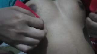 Desi girl unhooks red bra to boast about boobs in the porn video | XXX Video on AllSex.XXX