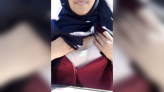 Desi woman with pink lips touches tits in the outdoor porn video | XXX Video on AllSex.XXX